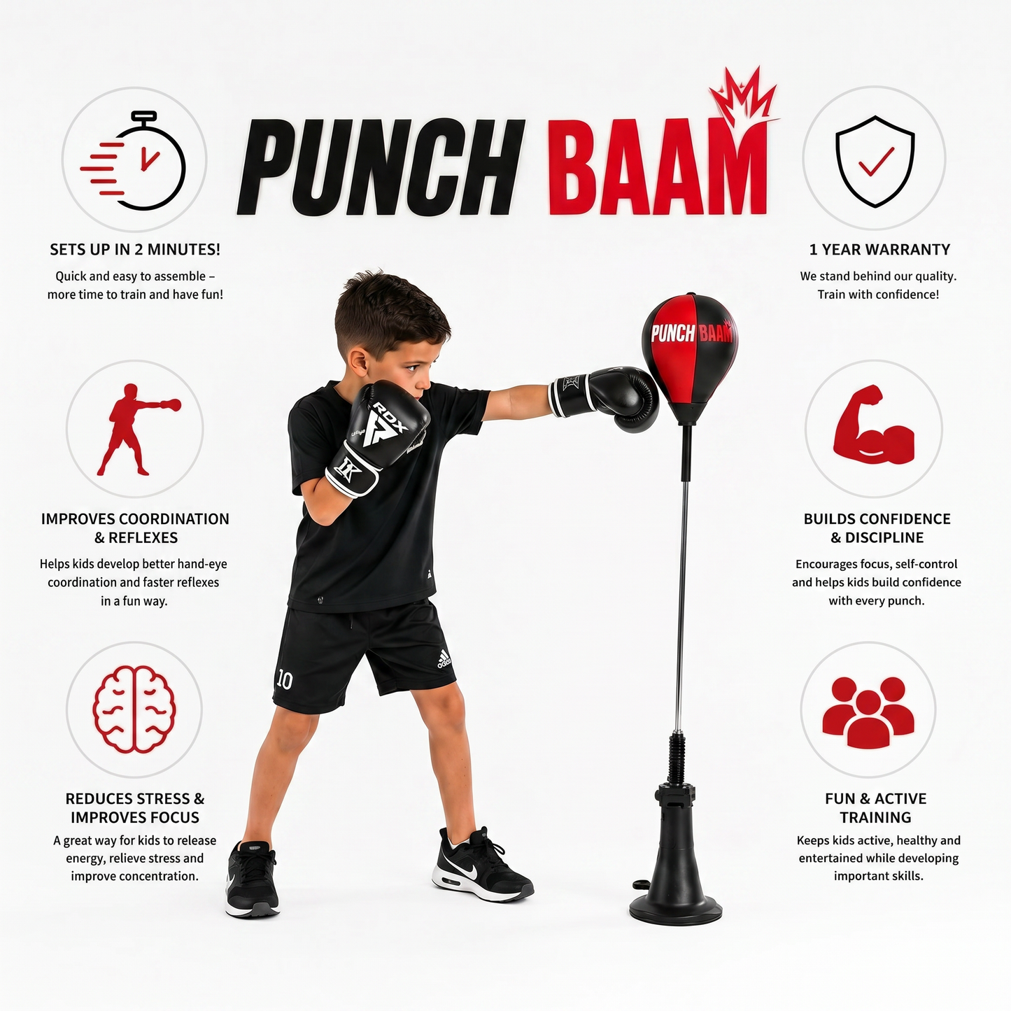 PUNCHBAAM - REFLEX BAG 3-10 YEAR